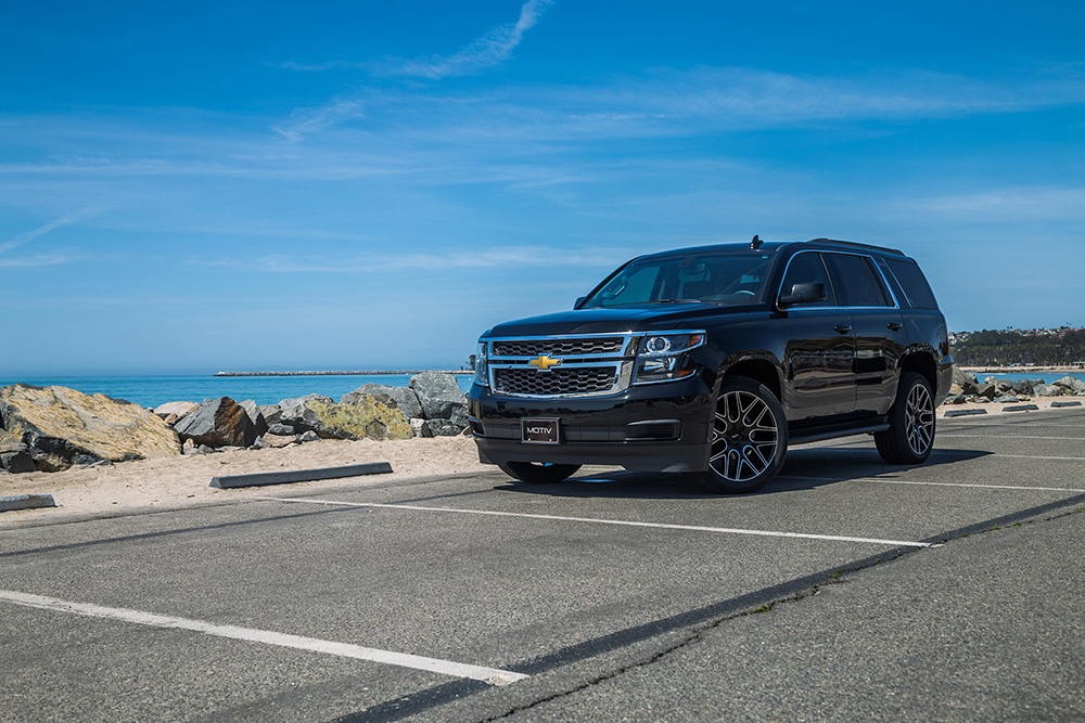 Black Chevy Tahoe with Machined SUV Wheels_7