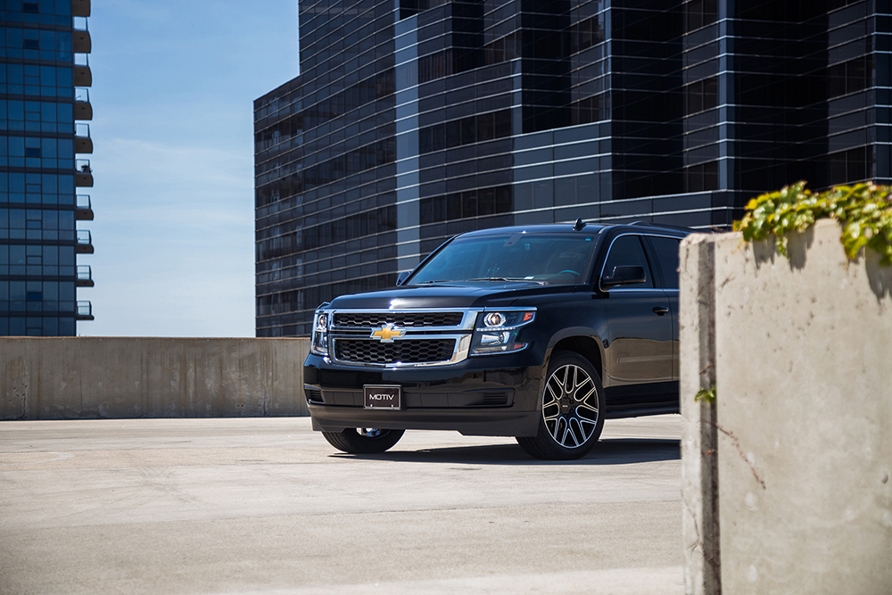 Black Chevy Tahoe with Machined SUV Wheels_8