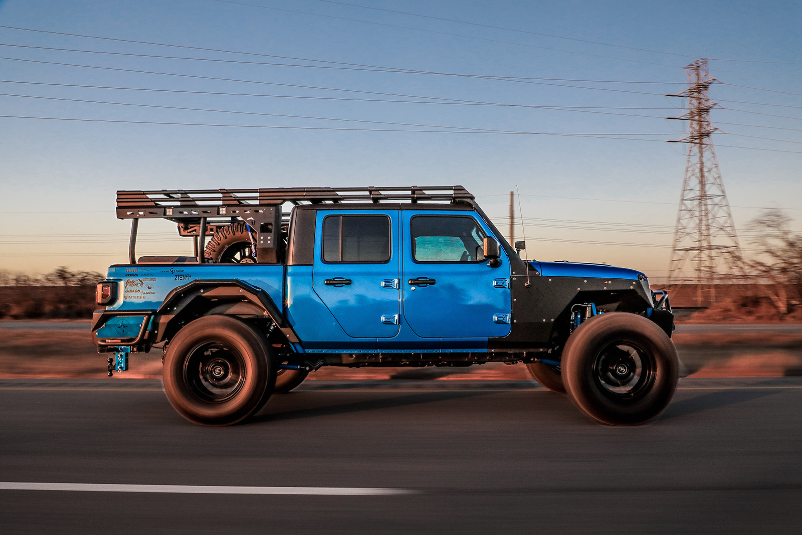 Blue Jeep on Gloss Black Off Road Wheels_6